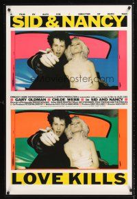 5k649 SID & NANCY English 1sh '86 Gary Oldman & Chloe Webb, punk rock classic directed by Alex Cox!