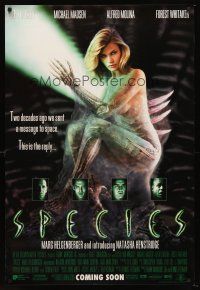 5k673 SPECIES advance DS 1sh '95 sexy alien Natasha Henstridge, Ben Kingsley, sci-fi!