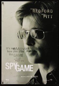 5k678 SPY GAME teaser DS 1sh '01 cool close-up of Brad Pitt in shades!