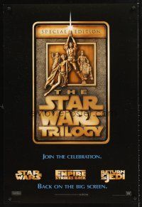 5k689 STAR WARS TRILOGY style A int'l DS 1sh '97 Empire Strikes Back, Return of the Jedi!