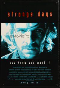 5k696 STRANGE DAYS blue style advance 1sh '95 close-up of Ralph Fiennes, you know you want it!