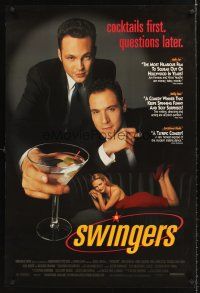 5k712 SWINGERS reviews 1sh '96 Vince Vaughn w/martini, Jon Favreau, sexy Heather Graham!
