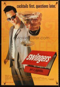5k711 SWINGERS 1sh '96 partying Vince Vaughn with giant martini, directed by Doug Liman!