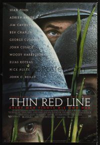 5k728 THIN RED LINE style B 1sh '98 Sean Penn, Woody Harrelson & Jim Caviezel in WWII!
