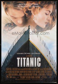 5k735 TITANIC U.S./French 1sh '97 directed by James Cameron, collide with destiny!