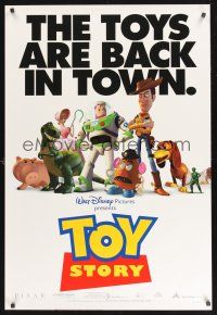 5k744 TOY STORY DS 1sh '95 Disney & Pixar cartoon, great image of Buzz, Woody & cast!