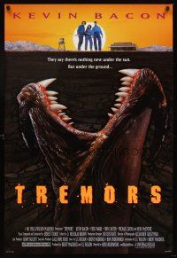 5k752 TREMORS DS 1sh '90 Kevin Bacon, Fred Ward, great sci-fi horror image of monster worm!