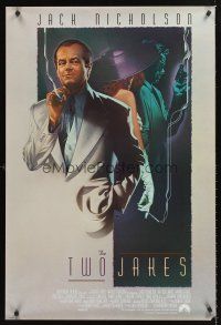 5k758 TWO JAKES int'l 1sh '90 exceptional art of smoking Jack Nicholson by Rodriguez!