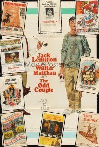 5m006 LOT OF 49 FOLDED ONE-SHEETS '51 - '87 Odd Couple, Live & Let Die, Tom Thumb & more!