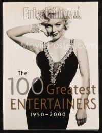 5m147 100 GREATEST ENTERTAINERS 1st ed. hardcover book '00 including Marilyn Monroe & John Wayne!