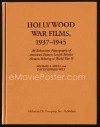 5m162 HOLLYWOOD WAR FILMS, 1937-1945 first edition hardcover book '96 relating to World War II!