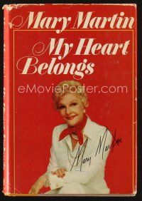 5m172 MY HEART BELONGS first edition hardcover book '76 actress Mary Martin autobiography!