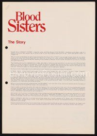 5m415 SISTERS English pressbook '73 Brian De Palma, Margot Kidder is a set of conjoined twins!