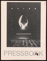5m319 ALIEN pressbook '79 Ridley Scott outer space sci-fi monster classic, cool hatching egg image!