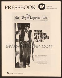5m331 CAHILL pressbook '73 George Kennedy, classic United States Marshall big John Wayne!