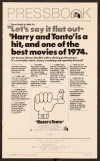 5m358 HARRY & TONTO pressbook '74 Paul Mazursky, Art Carney, Ellen Burstyn, Larry Hagman