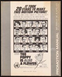 5m395 POPPY IS ALSO A FLOWER pressbook '66 Boyd, Brynner, Mastroianni, Dickinson, drug smuggling!