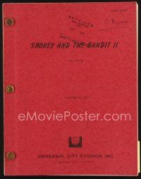 5m205 SMOKEY & THE BANDIT II final draft script December 19, 1979, screenplay by Jerry Belson!