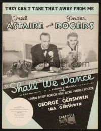 5m308 SHALL WE DANCE sheet music '37 Fred Astaire, Ginger Rogers, They Can't Take That Away From Me