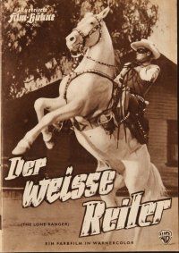 5m239 LONE RANGER German program '57 different images of masked Clayton Moore & his horse Silver!