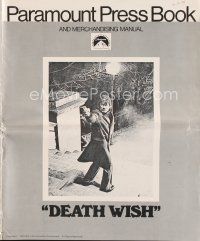 5m345 DEATH WISH pressbook '74 vigilante Charles Bronson is the judge, jury, and executioner!