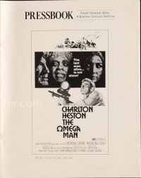 5m391 OMEGA MAN pressbook '71 Charlton Heston is the last man alive, and he's not alone!