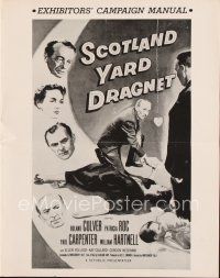5m408 SCOTLAND YARD DRAGNET pressbook '58 English hypnosis mystery, murder by remote control!