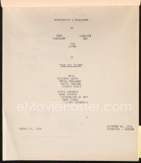 5m210 TOY TIGER continuity & dialogue script March 19, 1956, screenplay by Ted Sherdeman!
