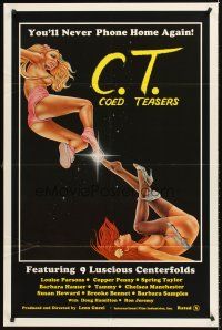 5p186 COED TEASERS 1sh '83 Ron Jeremy, sexy artwork, ET sex parody!