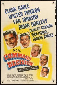 5p188 COMMAND DECISION 1sh '48 Clark Gable, Walter Pidgeon, Van Johnson, Brian Donlevy