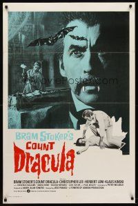 5p194 COUNT DRACULA int'l 1sh '73 Jesus Franco, cool different image of Christoper Lee as Dracula!