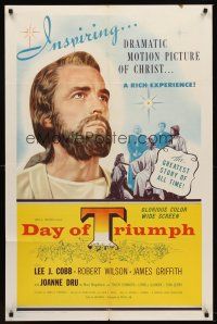 5p213 DAY OF TRIUMPH 1sh '54 Irving Pichel directs the inspiring Life of Christ!