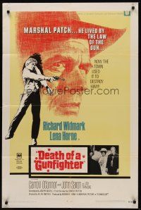 5p220 DEATH OF A GUNFIGHTER 1sh '69 art of Richard Widmark, he lived by the law of the gun!