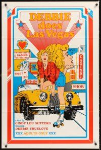 5p224 DEBBIE DOES LAS VEGAS 1sh '82 Debbie Truelove, wonderful sexy gambling casino artwork!