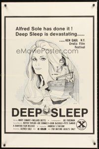 5p227 DEEP SLEEP 1sh '72 Alfred Sole directed, Ashton art of sexy woman!
