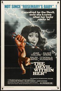 5p237 DEVIL WITHIN HER 1sh '76 conceived by the Devil, only she knows what her baby really is!