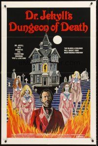 5p257 DR. JEKYLL'S DUNGEON OF DEATH 1sh '82 sexy art, blood & violence will haunt you forever!