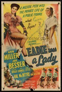 5p276 EADIE WAS A LADY 1sh '44 Ann Miller in society, the private life of a public figure!