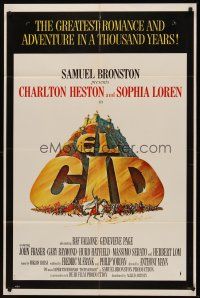 5p286 EL CID 1sh '61 directed by Anthony Mann, Charlton Heston, Sophia Loren!