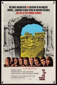 5p308 FALL OF THE ROMAN EMPIRE style A 1sh '64 Anthony Mann, Sophia Loren, cool gladiator artwork!
