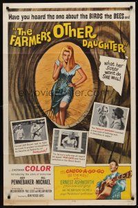 5p317 FARMER'S OTHER DAUGHTER 1sh '65 sexy peephole image, what her sister won't do SHE WILL!