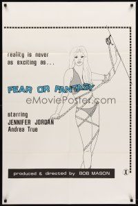 5p323 FEAR OR FANTASY 1sh '70 Jennifer Jordan & Andrea True, sexual fetishes!