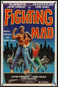 5p328 FIGHTING MAD 1sh '78 Leon & Jayne Kennedy, beaten, betrayed, and bustin' loose!