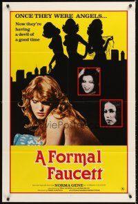 5p353 FORMAL FAUCETT 1sh '76 sexy Dorothy Le May, great Charlie's Angels-like silhouette!