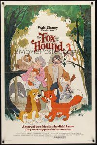 5p356 FOX & THE HOUND 1sh '81 two friends who didn't know they were supposed to be enemies!
