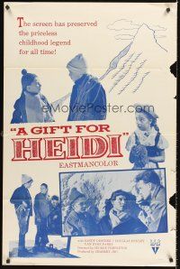5p385 GIFT FOR HEIDI 1sh '62 George Templeton, Sandy Descher in title role, Doughlas Fowley!