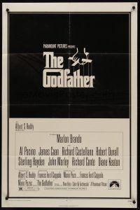 5p397 GODFATHER 1sh '72 Marlon Brando, Al Pacino, Francis Ford Coppola crime classic!