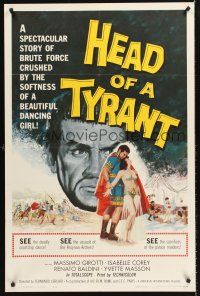 5p426 HEAD OF A TYRANT 1sh '60 a story of brute force crushed by the softness of a beautiful girl!