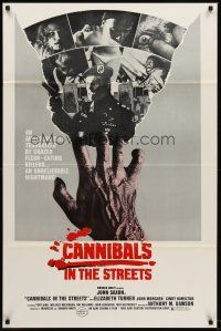 5p476 INVASION OF THE FLESH HUNTERS 1sh '82 Apocalypse Domani, Cannibals in the Streets!