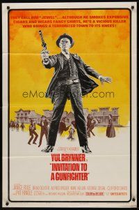 5p480 INVITATION TO A GUNFIGHTER 1sh '64 vicious killer Yul Brynner brings a town to its knees!
